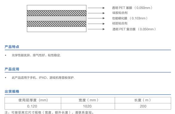 三層防刮膠抗保護膜