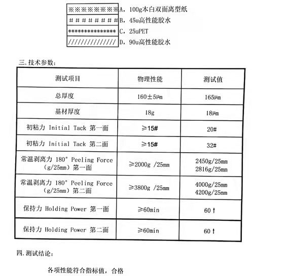 求購:雙面膠廠家，現(xiàn)在這款粘力3800g要求到4500克以上知悉。